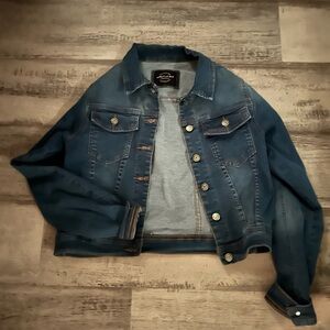 American Bazi Teal Denim Jacket